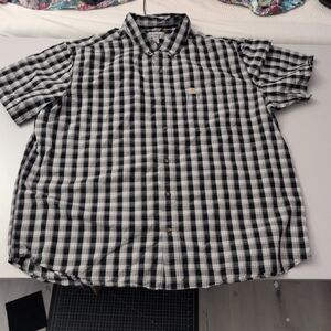 Carhartt Men's Black and White Checkered Shirt XXL